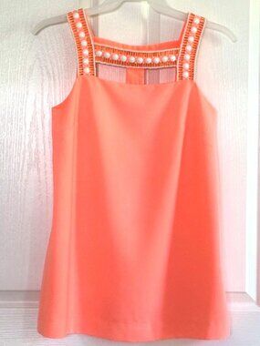 Lilly Pulitzer Mason Shift Dress Size 4 Pinky Peach Style #19681